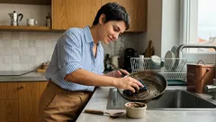 Borras de café com bicarbonato na limpeza da casa: onde resulta (e o que evitar)